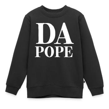DA POPE Leo - Kinder Premium Organic Sweatshirt - Schwarz - Vorne - AI Model Kid Female (0cm)