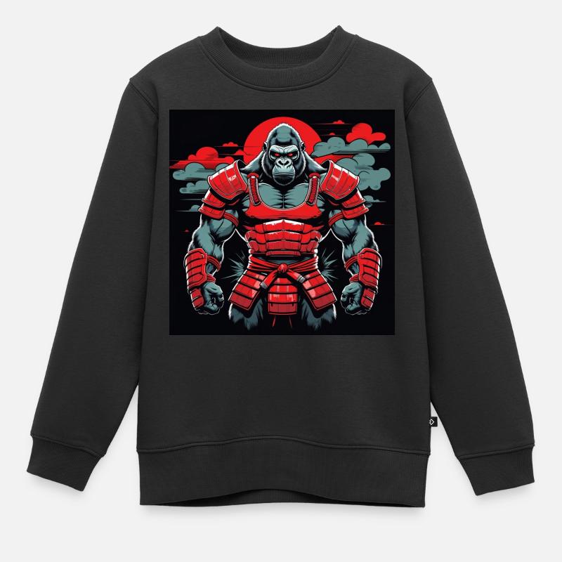 Primal Ronin – Der Samurai-Gorilla - Kinder Premium Organic Sweatshirt - Schwarz
