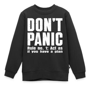 Keine Panik – Vertraulichkeitsmodus: EIN - Kinder Premium Organic Sweatshirt - Schwarz - Vorne - AI Model Kid Female (0cm)