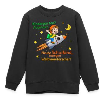 Mission Schulkind - Kinder Premium Organic Sweatshirt - Schwarz - Vorne - AI Model Kid Female (0cm)