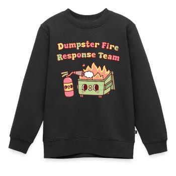 Équipe d’intervention en cas d’incendie de benne à ordures mignonne drôle - Sweat Premium enfant bio - noir - Devant - AI Model Kid Female (0cm)