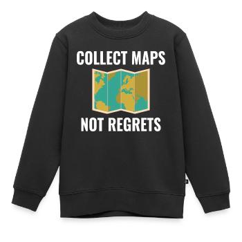 Collectionnez des cartes sans regrets GIS Voyage - Sweat Premium enfant bio - noir - Devant - AI Model Kid Female (0cm)