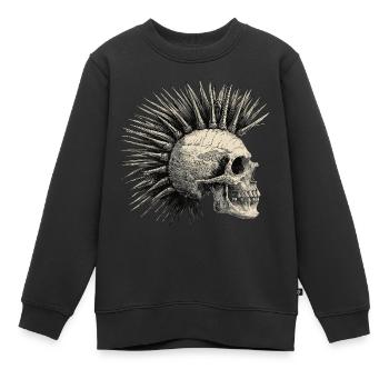 Horreur Punk Zombie Mohawk - Sweat Premium enfant bio - noir - Devant - AI Model Kid Female (0cm)