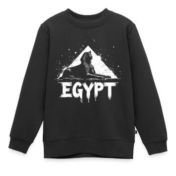 Pyramide du Sphinx d’Égypte - Sweat Premium enfant bio - noir - Devant - AI Model Kid Female (0cm)