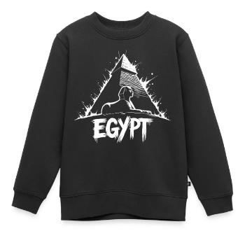 Pyramide du Sphinx d’Égypte - Sweat Premium enfant bio - noir - Devant - AI Model Kid Female (0cm)