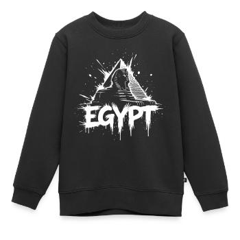 Pyramide du Sphinx d’Égypte - Sweat Premium enfant bio - noir - Devant - AI Model Kid Female (0cm)