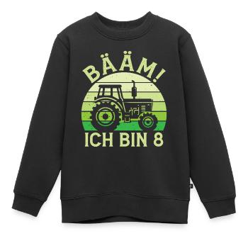 Ich bin 8 Jahre Drei Junge 8. Geburtstag Traktor - Kinder Premium Organic Sweatshirt - Schwarz - Vorne - AI Model Kid Female (0cm)