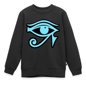 Symbole de l’œil d’Horus en Égypte - Sweat Premium enfant bio - noir - Devant - AI Model Kid Female (0cm)