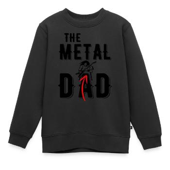 VORNAME PAPA MUSIK METAL ROCK - Kinder Premium Organic Sweatshirt - Schwarz - Vorne - AI Model Kid Female (0cm)