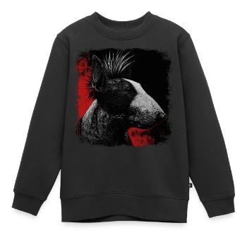 Punkrock Bullterrier - Kinder Premium Organic Sweatshirt - Schwarz - Vorne - AI Model Kid Female (0cm)