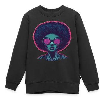 Discothèque - Sweat Premium enfant bio - noir - Devant - AI Model Kid Female (0cm)