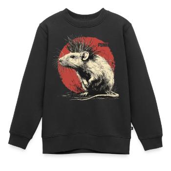 Punkrock Ratte - Kinder Premium Organic Sweatshirt - Schwarz - Vorne - AI Model Kid Female (0cm)