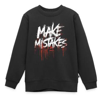 Faire des erreurs - Sweat Premium enfant bio - noir - Devant - AI Model Kid Female (0cm)