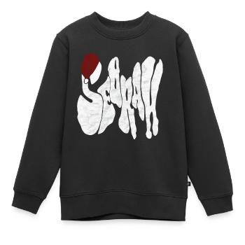 Savage „SEBRAH“ Graffiti Schrift Marmor - Kinder Premium Organic Sweatshirt - Schwarz - Vorne - AI Model Kid Female (0cm)