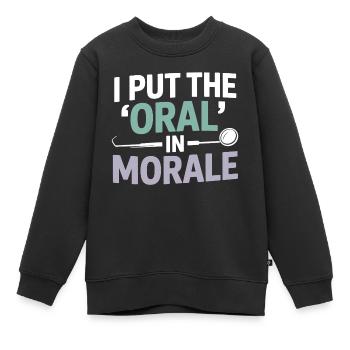Conception de la pratique clinique d’un dentiste - Sweat Premium enfant bio - noir - Devant - AI Model Kid Female (0cm)