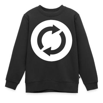 Wiederholungs Silhouetten Piktogramm Design - Kinder Premium Organic Sweatshirt - Schwarz - Vorne - AI Model Kid Female (0cm)