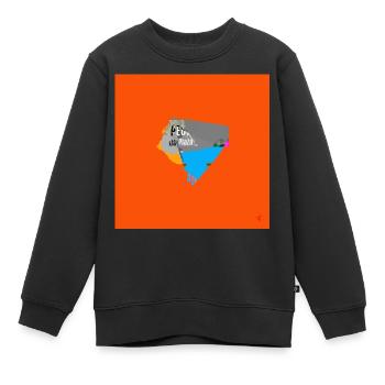 TEXTURA_DE_COLOR_#20 - Kinder Premium Organic Sweatshirt - Schwarz - Vorne - AI Model Kid Female (0cm)