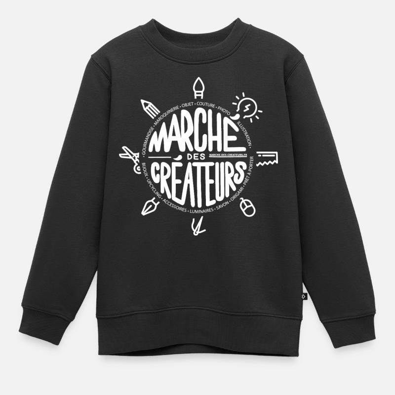 Marché des Créateurs - Logo  - Sweat Premium enfant bio - noir