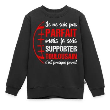 Toulouse-Unterstützer Rugby-Geschenk Toulouse - Kinder Premium Organic Sweatshirt - Schwarz - Vorne - AI Model Kid Female (0cm)