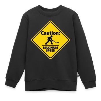 Avertissement Vitesse maximale de hockey sur glace Signal d’avertissement - Sweat Premium enfant bio - noir - Devant - AI Model Kid Female (0cm)