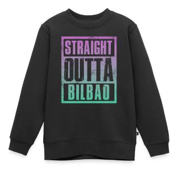 Directement sorti de Bilbao - Sweat Premium enfant bio - noir - Devant - AI Model Kid Female (0cm)