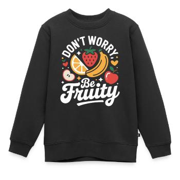 Ne t’inquiète pas, sois un peu délicat - Sweat Premium enfant bio - noir - Devant - AI Model Kid Female (0cm)
