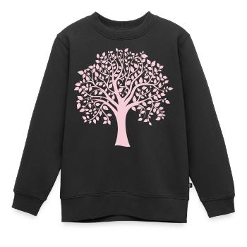 Silhouette icône Arbre Jumbo rose imprimé - Sweat Premium enfant bio - noir - Devant - AI Model Kid Female (0cm)