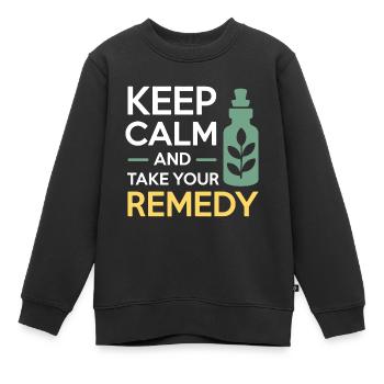 Zertifizierte Spezialistenbekleidung für klinische Behandlung - Kinder Premium Organic Sweatshirt - Schwarz - Vorne - AI Model Kid Female (0cm)