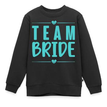 Team Braut JGA - Kinder Premium Organic Sweatshirt - Schwarz - Vorne - AI Model Kid Female (0cm)