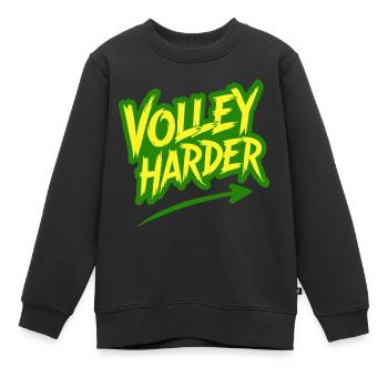 Volley Plus Padel Tennis Puissance Dire - Sweat Premium enfant bio - noir - Devant - AI Model Kid Female (0cm)