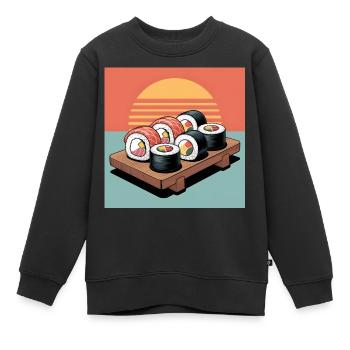 Sushi - Kinder Premium Organic Sweatshirt - Schwarz - Vorne - AI Model Kid Female (0cm)