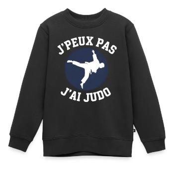 Judo: Ich kann nicht, ich habe Judo - Kinder Premium Organic Sweatshirt - Schwarz - Vorne - AI Model Kid Female (0cm)