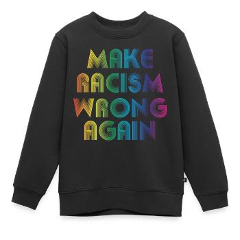 Rendre le racisme faux - Sweat Premium enfant bio - noir - Devant - AI Model Kid Female (0cm)