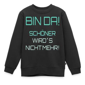 Ironie de la perception de soi - Sweat Premium enfant bio - noir - Devant - AI Model Kid Female (0cm)