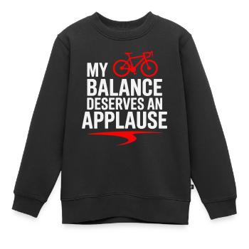 Professional Bicycle Acrobatics Performance Art  - Kids Premium Organic Sweatshirt - black - Front - AI Model Kid Female (0cm)