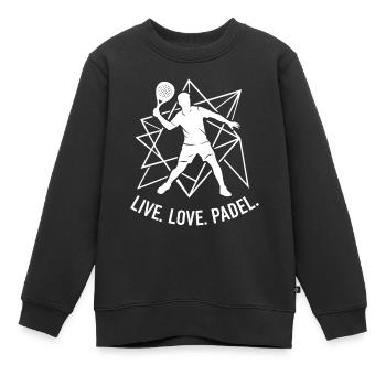 Vie Amour Padel Sport Mode de vie Mode de vie - Sweat Premium enfant bio - noir - Devant - AI Model Kid Female (0cm)