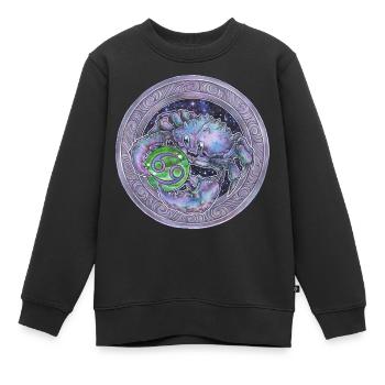 Zodiac Sign Sternzeichen Krebs Cancer Geschenk - Kinder Premium Organic Sweatshirt - Schwarz - Vorne - AI Model Kid Female (0cm)