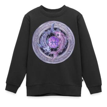 Zodiac Sign Sternzeichen Fische Pisces Geschenk - Kinder Premium Organic Sweatshirt - Schwarz - Vorne - AI Model Kid Female (0cm)