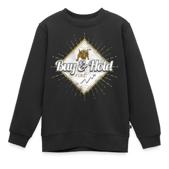 Conception d’achat et de conservation pour investisseur et trader - Sweat Premium enfant bio - noir - Devant - AI Model Kid Female (0cm)