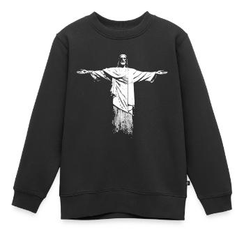 Jesus Rio - Sweat Premium enfant bio - noir - Devant - AI Model Kid Female (0cm)
