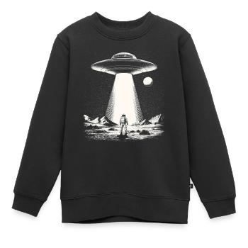 Atterrissage d’OVNI à Mondsee - Sweat Premium enfant bio - noir - Devant - AI Model Kid Female (0cm)