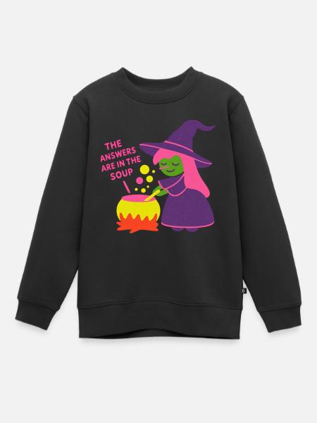 Les réponses sont dans la soupe - Sweat Premium enfant bio - noir