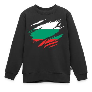 Bulgarische bulgarische Flagge - Kinder Premium Organic Sweatshirt - Schwarz - Vorne - AI Model Kid Female (0cm)