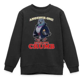 Ein weiterer Beißer auf den Krümel Lustiger Taubengangster - Kinder Premium Organic Sweatshirt - Schwarz - Vorne - AI Model Kid Female (0cm)