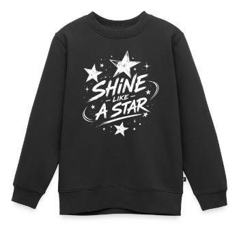 Leuchte wie ein Stern – Gwiezdny Blask - Kinder Premium Organic Sweatshirt - Schwarz - Vorne - AI Model Kid Female (0cm)