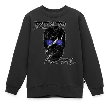 Galaxie Death Metal Totenkopf  - Kinder Premium Organic Sweatshirt - Schwarz - Vorne - AI Model Kid Female (0cm)