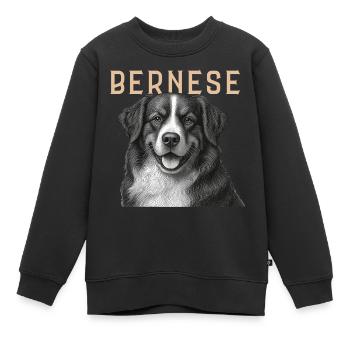 Berner Sennenhund Vintage - Kinder Premium Organic Sweatshirt - Schwarz - Vorne - AI Model Kid Female (0cm)