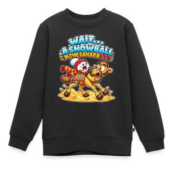 Lustiges Camel Kids T-Shirt Schneeball in der Sahara - Kinder Premium Organic Sweatshirt - Schwarz - Vorne - AI Model Kid Female (0cm)