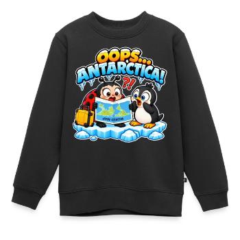 Lustiges Ladybug Kids T-Shirt Ups, Antarktis - Kinder Premium Organic Sweatshirt - Schwarz - Vorne - AI Model Kid Female (0cm)