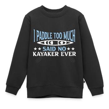 Kajak Boot Kanu Paddelboot Doppelpaddel - Kinder Premium Organic Sweatshirt - Schwarz - Vorne - AI Model Kid Female (0cm)